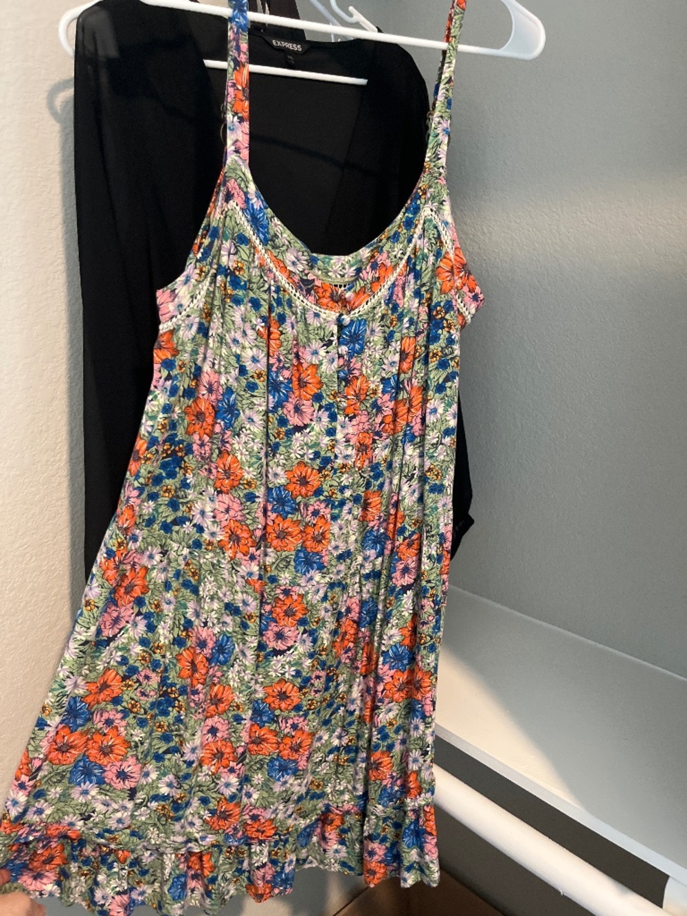Cutest Multicolor Floral Mid Length Sun Dress